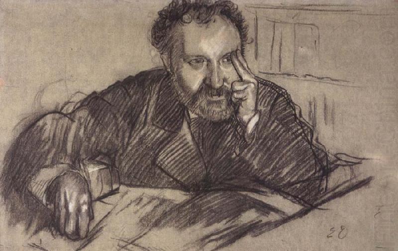 Study for Edmono Duranty, Edgar Degas